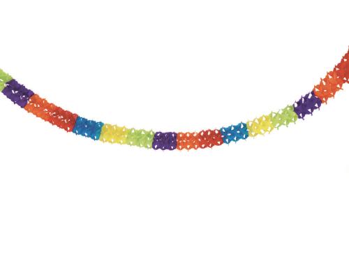 Papstar Girlande bunt Papier, Länge 4m, Durchmesser 11.5cm
