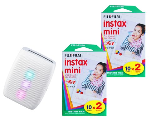 Fujifilm Instax Mini Link3 Clay White  KIT Inkl. 2 x Duo Pack