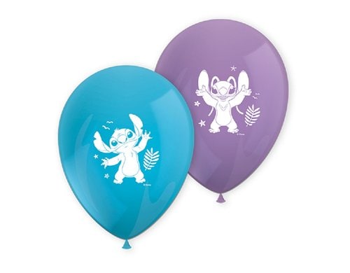 Fiesta Luftballon Stitch blau, 8 Stück, Latex