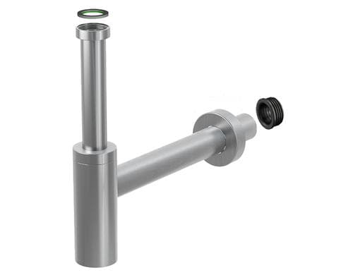 Diaqua Profi-Line Waschtisch-Siphon Edelstahl gebürstet, 1 1/4 X Ø 40 MM