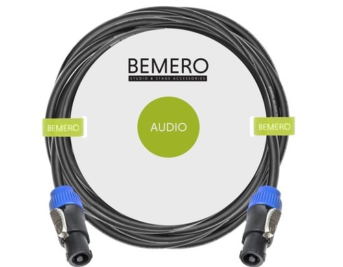 Bemero BSC2929-2000BK SpeakON Kabel 20m Lautsprecherkabel 2x1.5mm2, schwarz