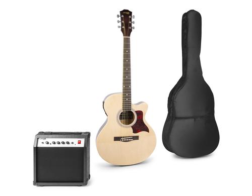 MAX ShowKit Elekroakustikgitarrenset, natur