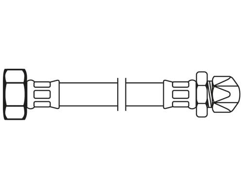 Flexo Anschlussschlauch DN8 IG X 1/2 X 10MM 40 CM Quetschverschr.