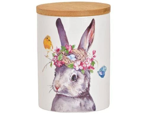 G. Wurm Aufbewahrungsdose Hase Bambus/Porzellan, (B/H/T) 10x13x10cm