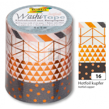 Folia Washi Tape Hotfoil kupfer 4er Set
