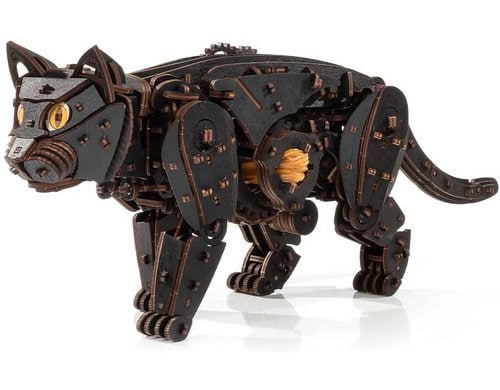 EWA Katze 3D Holzbausatz Schwarz