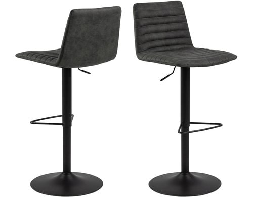 AC Design Barstuhl Kimmy 2 Stück Stahl/Polyurethane, 2 Stück, Anthrazit