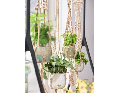 CHALET Hängeampel Makramee Makramee-Garn, 2x2x95cm (LxBxH)