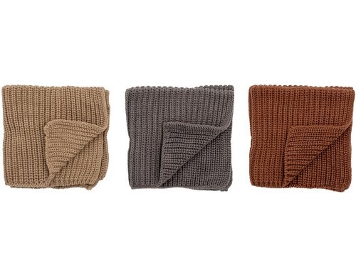 Bloomingville Abwaschlappen Ninna, 3er Set 100% Baumwolle, 27x27cm, Bunt