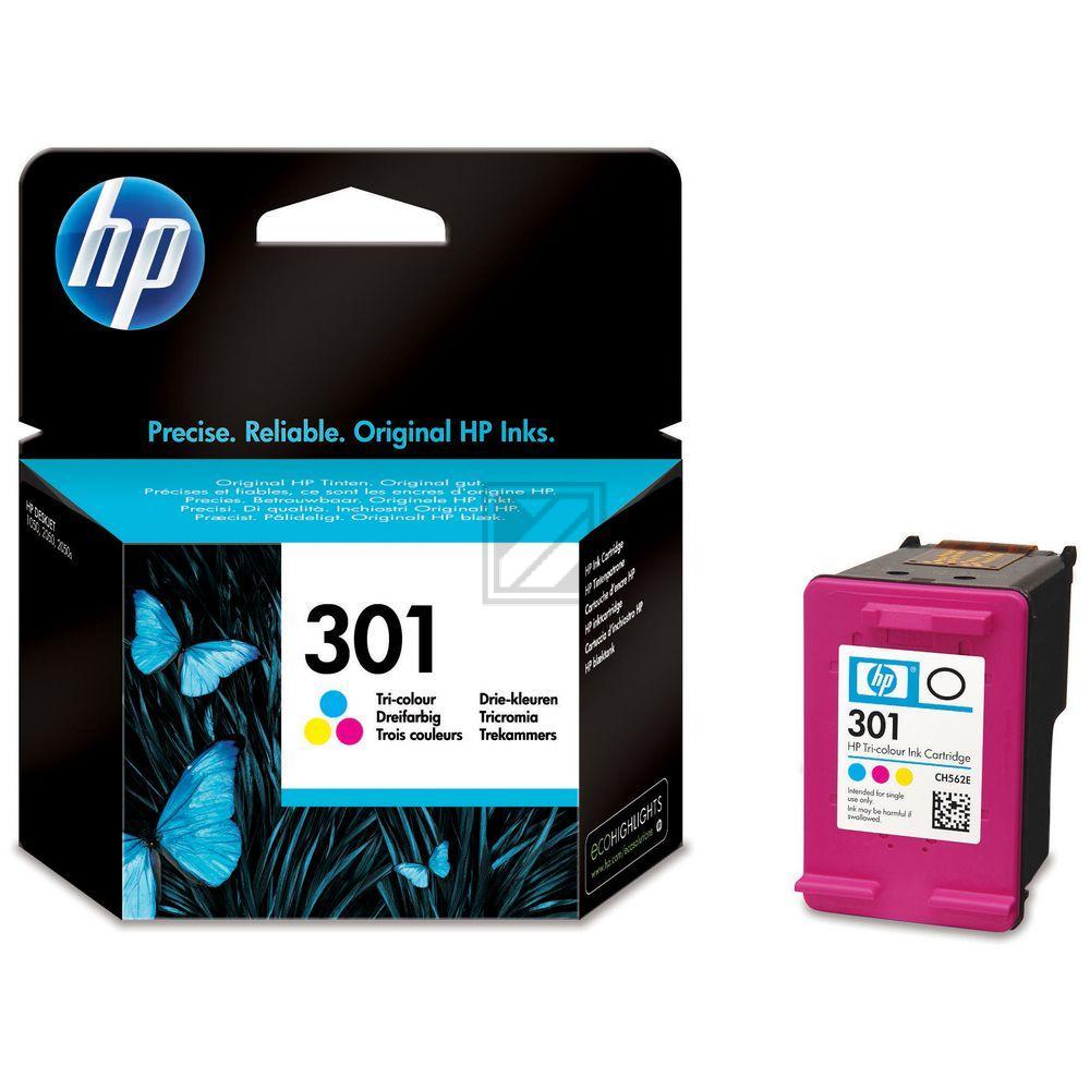 HP Tinte Nr. 301 - Dreifarbig (CH562EE) 3ml, Seitenkapazität ~ 165 Seiten