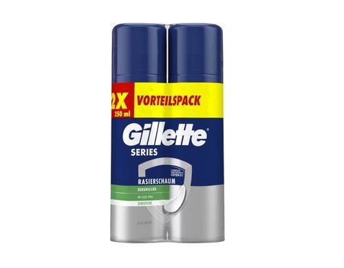 Gillette Series Sensitive Rasierschaum DUO 2x 250 ml