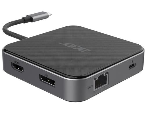 Acer Dock Multi Display Hub 8K USB-C, 7in1 HDMI, DP, 2x USB-A, RJ45, 3.5, USB-C 100W