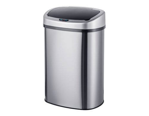 relaxdays Sensorabfalleimer 50 Liter, Silber