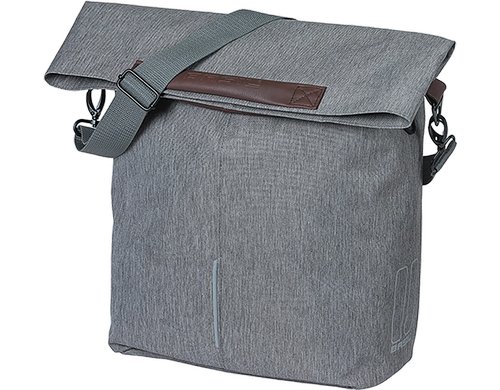 BASIL City Fahrradshopper MIK Hooks Gepäckträgertasche, 14-16L, grau meliert