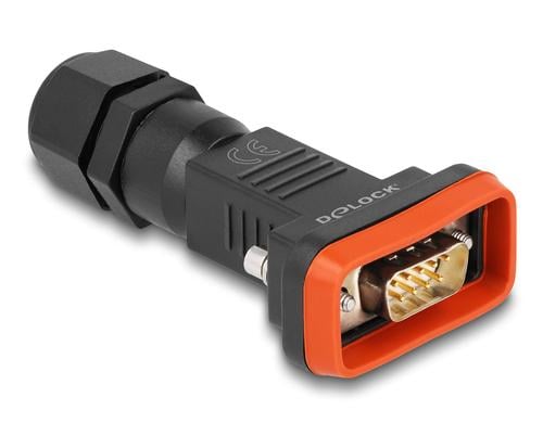 Delock D-Sub HD 9 Pin Stecker mit Gehäuse, IP67, wasserfest
