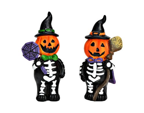 G. Wurm Halloween Skelett assortiert PP, 5x11x4cm, ACHTUNG assortiert 1 Stück!!!