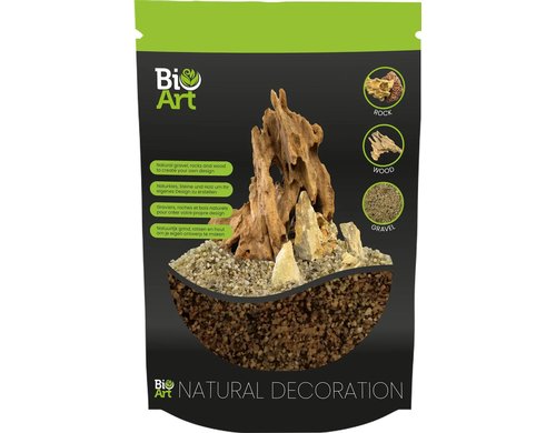 BioArt Naturkies Braun, 800gr zur Dekoration für Pflanz-Terrarium