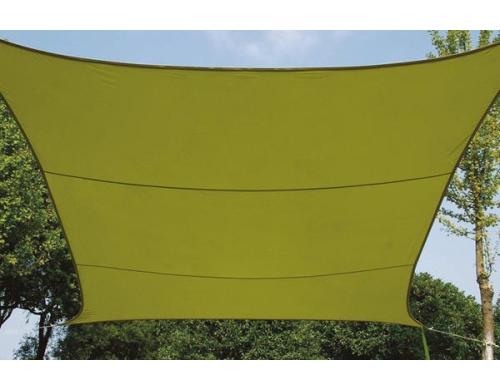 Perel Sonnensegel - Quadrat, 3.6x3.6 m, Farbe: LINDGRÜN, Wasser abstossend,
