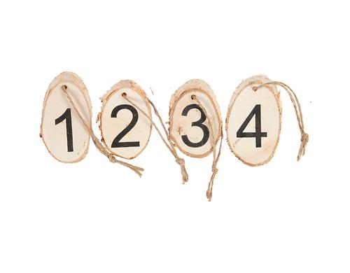 Creativ Company Adventszahlen auf Holz 4 Stück, für den Adventskranz