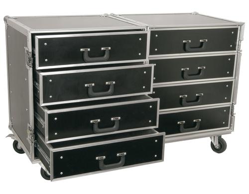 Power Dynamics PD-FA4 Flightcase mit 8 Schubladen