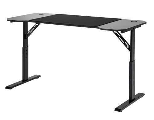 onit Büro-/Gaming-Tisch carbon höhenverst., Platte 3teilig 140x60cm