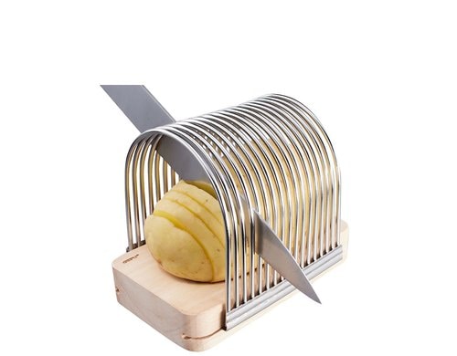 GEFU Fächerkartoffel-Schn. HASSEL Edelstahl / Holz
