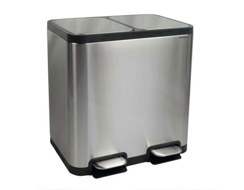 Maul Abfallbehälter Cycle 20 + 20 L, Edelstahl
