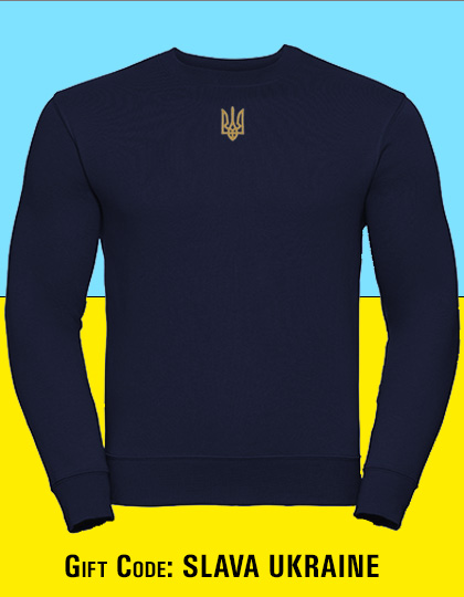 The Authentic Sweat von Russel Navy, Baumwolle , Groesse XS, 280gm/2, Oeko Tex 100, Gutschein Code: Slava Ukraine