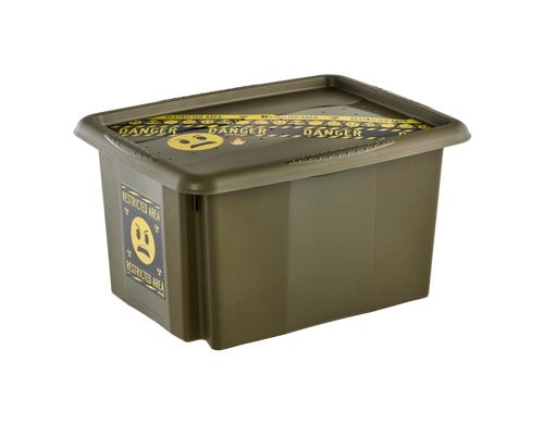 keeeper Dreh-/Stapelbox mit Deckel 15 l Karolina Emoji Danger