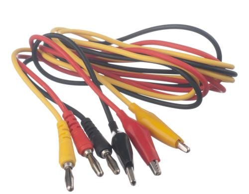 Velleman TLM3 Prüfspitzen Kroko zu Bananen- stecker, 3 Messleitungen, Länge: 0.90m