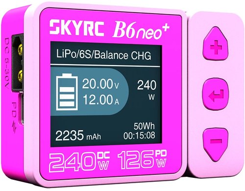 SkyRC B6neo+ Ladegerät pink LiPo 1-6s 10A 200W