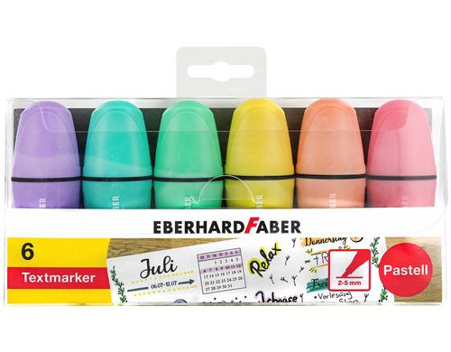 Eberhard F. Mini Highlighter pastell 6 Stück