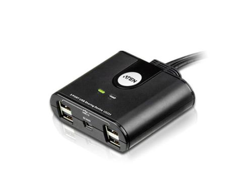 Aten USB 2.0 Sharing Switch: 4 Port 2 PC's teilen sich 4 USB Gerät