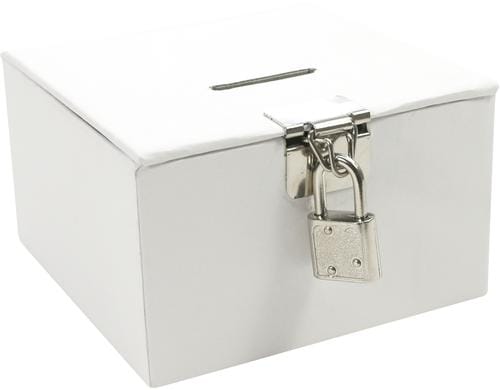 Clairefontaine Tresorbox 10.5 x 10.5 x 6 cm, weiss, abschliessbar