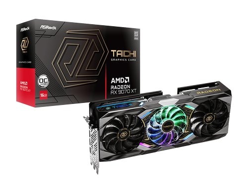 ASRock AMD Radeon RX 9070 XT Taichi OC 16GO AMD Radeon RX9070 XT, 1x HDMI, 3x DP