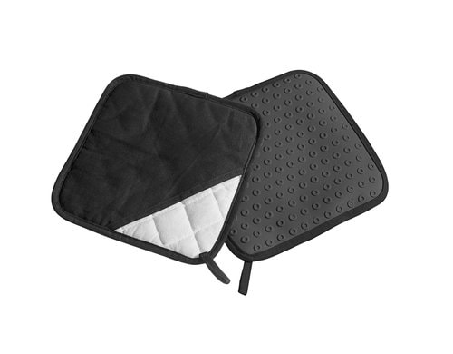 Lurch Topflappen Schwarz, Silikon, 2er-Set