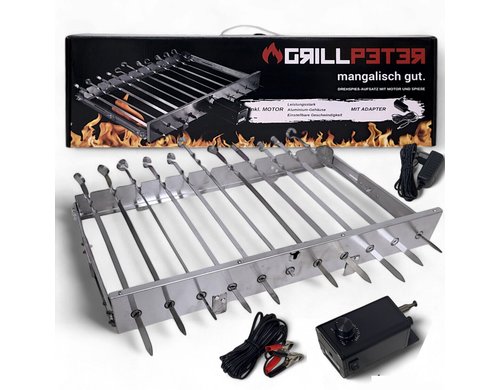 Mangal Drehspiessaufsatz Alumotor für 11 Spiesse, 230V