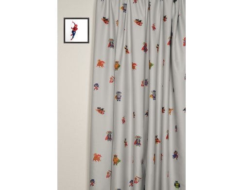 Stotz KindervorhangVerdundunkl.Little Heros 140x260cm, 100% Polyester,m. Faltenband