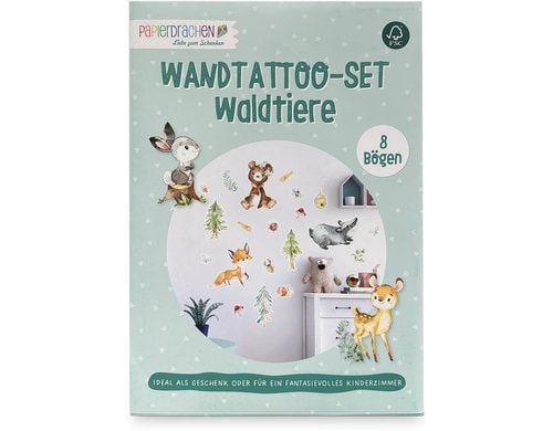 Wandtattoos-Set Waldtiere