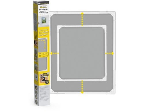 EASYmaxx Teleskop Insektenschutzgitter Ws. Moskitonetz, 73-120 x 83-140cm, Weiss