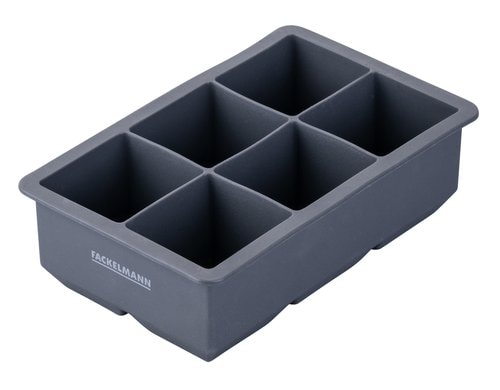 Fackelmann Eiswürfelformer Grau Silikon 150x95x45mm, 6 Stk. Eiswürfel