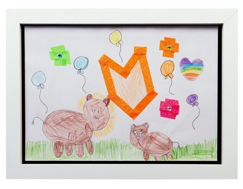 COCON Bilderrahmen weiss Für Zeichnungen A4, 35x26x5cm