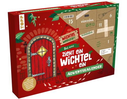 Adventskalender Wichtel Mit Wichteltür, Anleitungbuch & Bastelmat.