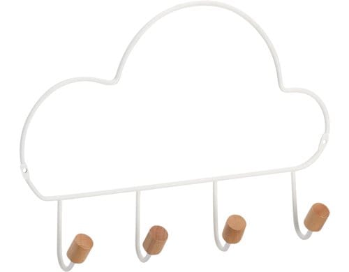 Zeller Present Hakenleiste Cloud weiss, 30x5x21.5cm, Metall