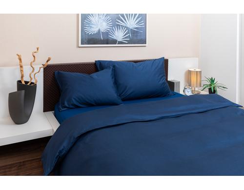 COCON Kissenbezug Satin TC300 2 Stk., 50x70 cm, dunkelblau