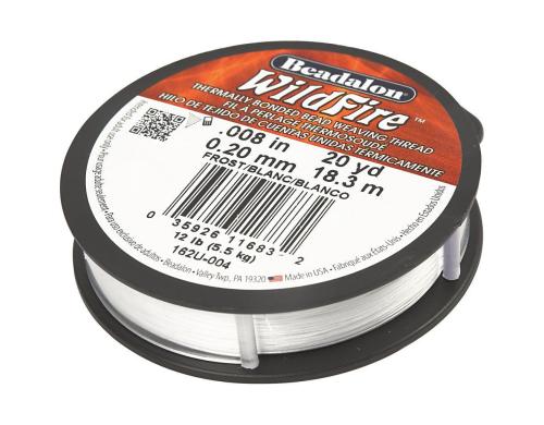 Creativ Company Perlengarn 0.20 mm weiss, Stärke: 0.20 mm, 18,3 m