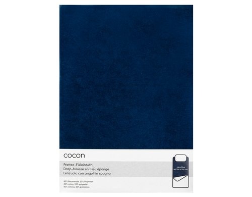 COCON Fixleintuch Frottee dunkelblau 90/100x200 cm, 210gsm