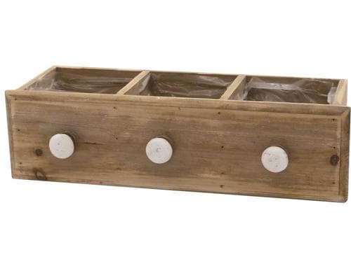 CHALET Schublade Antik mit Knöpfen Fichte aus China, Grösse: 32x10x9cm