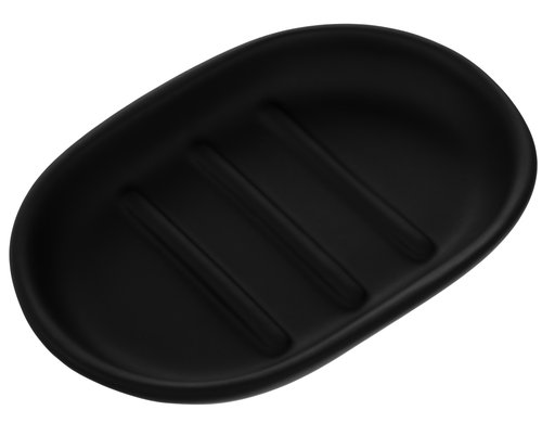 COCON Seifenschale schwarz Keramik, 12x8x2cm