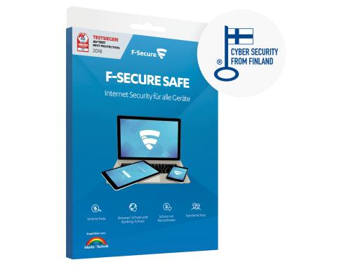 F-Secure SAFE - Attach Aktion Box, Voll, 3 Geräte, 1 Jahr